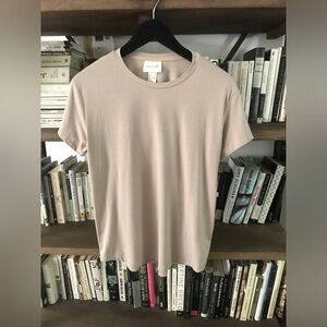 NWOT H&M Move Neutral Taupe Soft Viscose Crew Neck Tee S